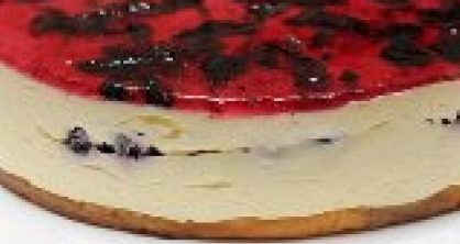 Cheesecake bajas calorías de arándanos